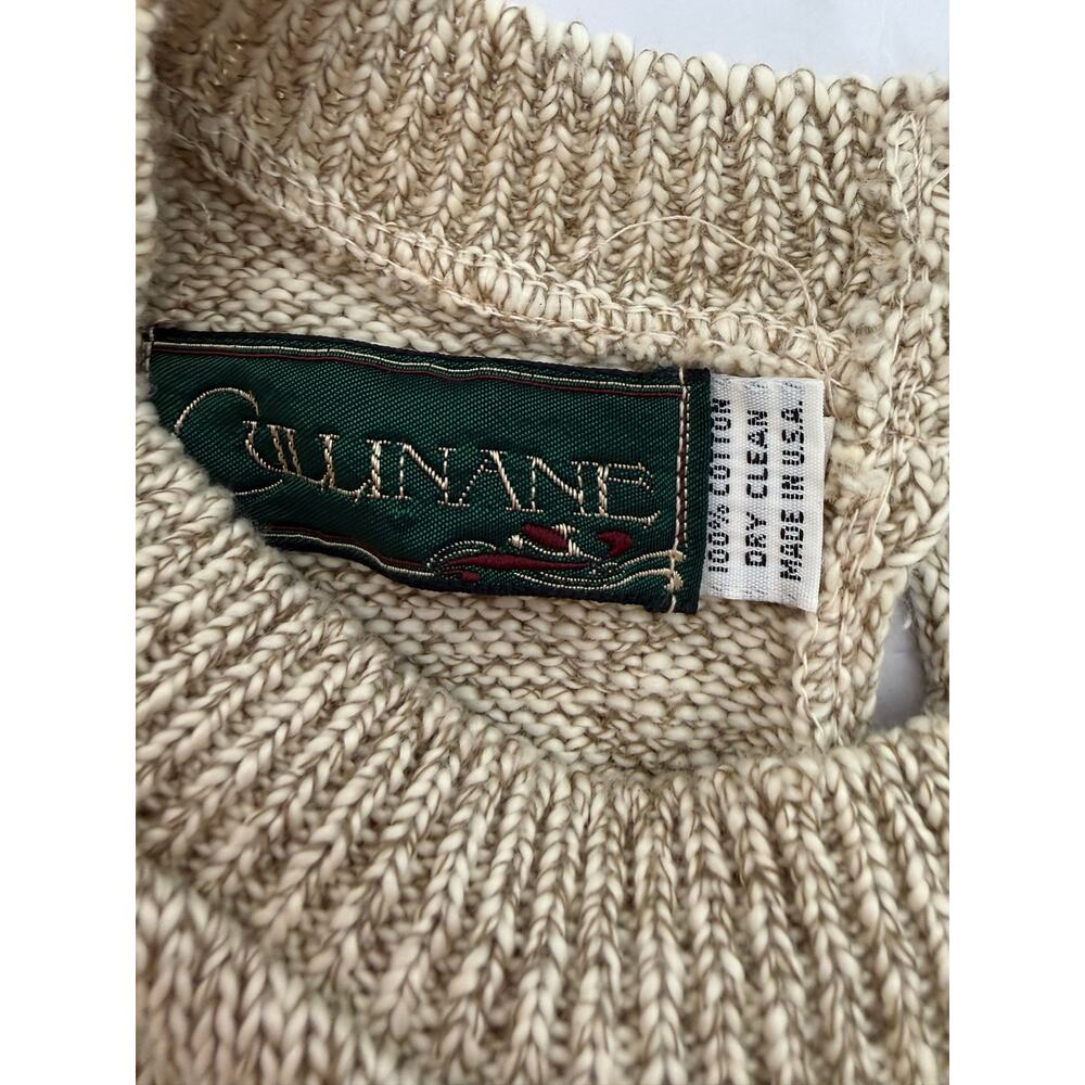 Vintage Cullinane Thistle Botanical Sweater Vest Medium 100% Cotton USA - Picture 2 of 7